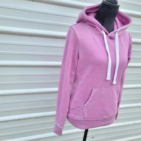 Reflex Women's Washed Pink Long Sleeve Pullover Hoodie Size: Small - Picture 2 of 7